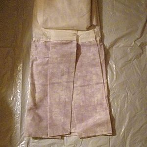 NEW KING SIZE BEDSKIRT, Lavender Purple & Ivory, Lightweight